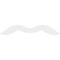 Ekena Millwork Pitch Midway Architectural Grade PVC Gable Pediment, 36"W x 12"H x 1"P (8/12) GPP036X012X100MID - alternate 4